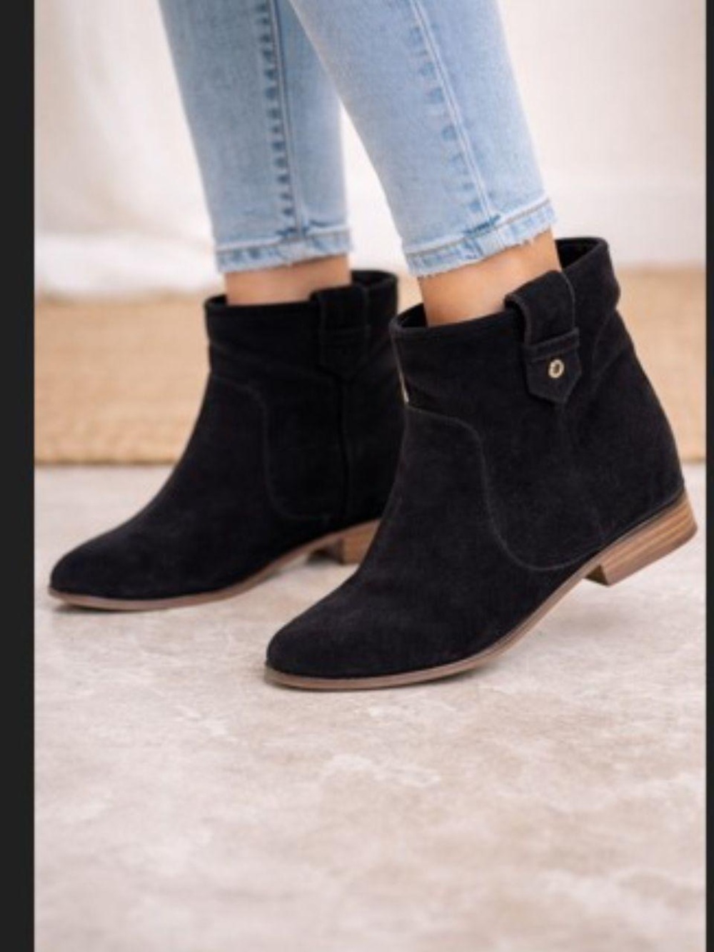 Cole Haan black suede booties